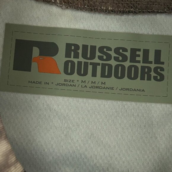 NWT Russell Outdoors Mossy Oak Camo Vaportec SS Tee Mock Neck Size Medium - Picture 5 of 8